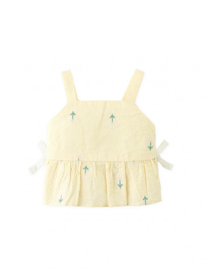 Baby Delia Embroidered Peplum Top and Shorts Set