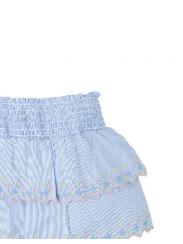 Baby Teagan Embroidered Tiered Skort