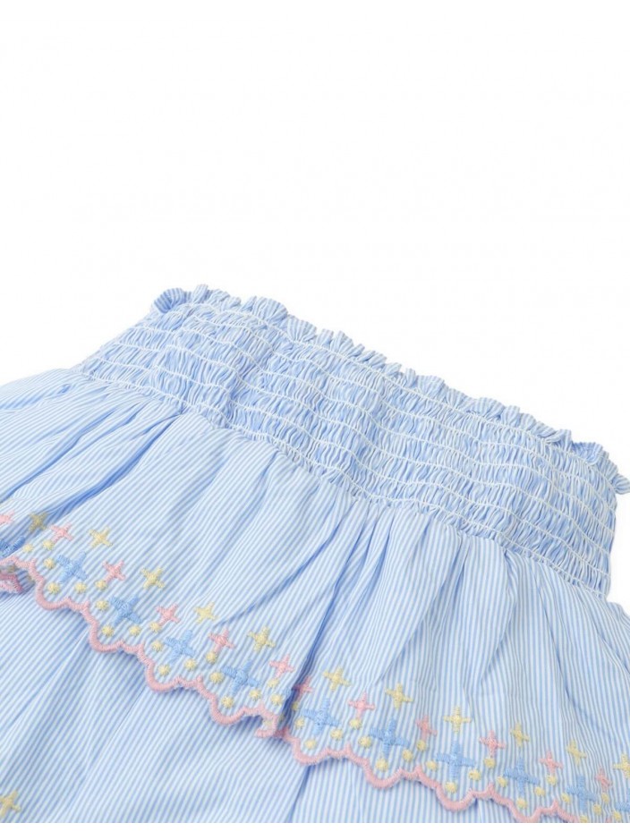 Baby Teagan Embroidered Tiered Skort