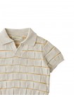 Baby Kai Checkerboard Knit Open-Collar Polo