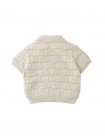 Baby Kai Checkerboard Knit Open-Collar Polo