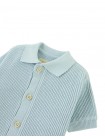Baby Jae Rib-Knit Button-Up Polo