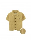 Baby Pio Waffle Button-Up Polo with Patch Pocket