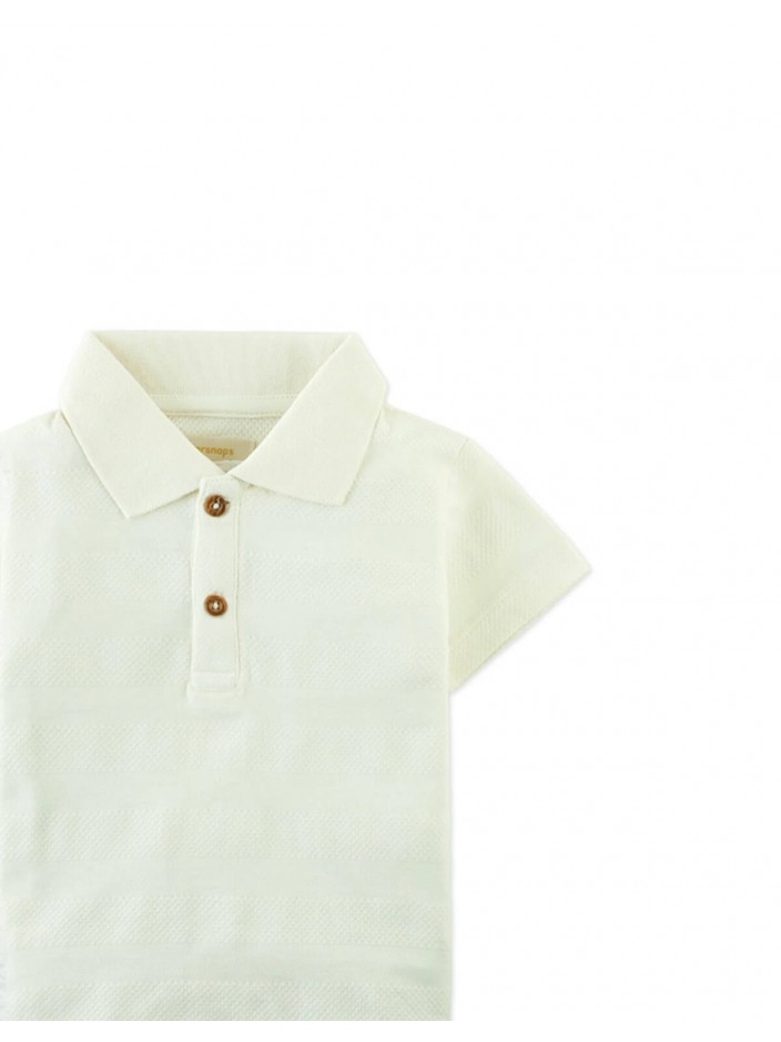 Baby Taito Textured Polo with Embroidered Logo