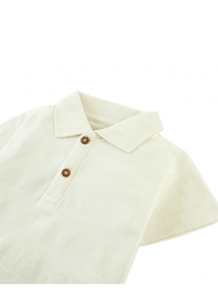 Baby Taito Textured Polo with Embroidered Logo