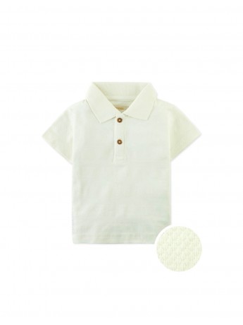 Baby Taito Textured Polo with Embroidered Logo