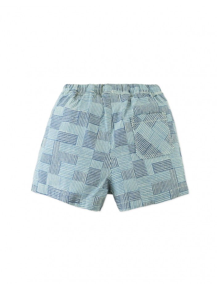 Baby Keanu Basketweave Print Drawstring Shorts