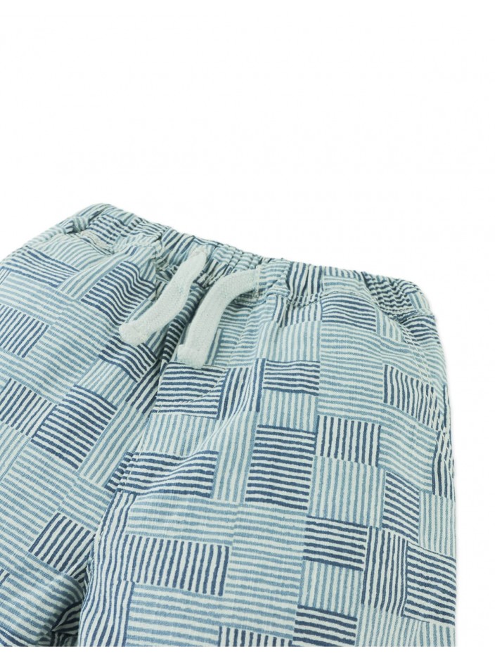 Baby Keanu Basketweave Print Drawstring Shorts