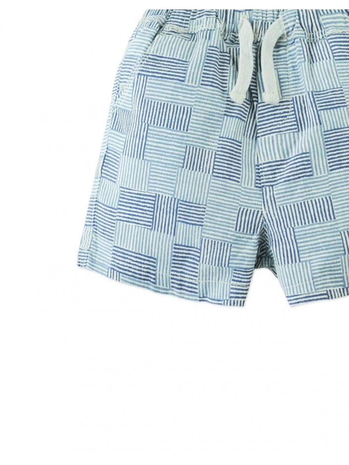 Baby Keanu Basketweave Print Drawstring Shorts