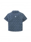 Baby Taiga Sashiko-Inspired Woven Shirt with Contrast Patch Pocket