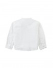 Baby Akio Long-Sleeve Mandarin Collar Shirt with Patch Pocket