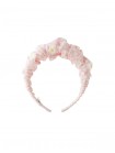 Bree Gingham Ruched Headband with Daisy Appliqués