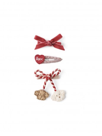 Adelina Bow and Poodle Hair Clip Set