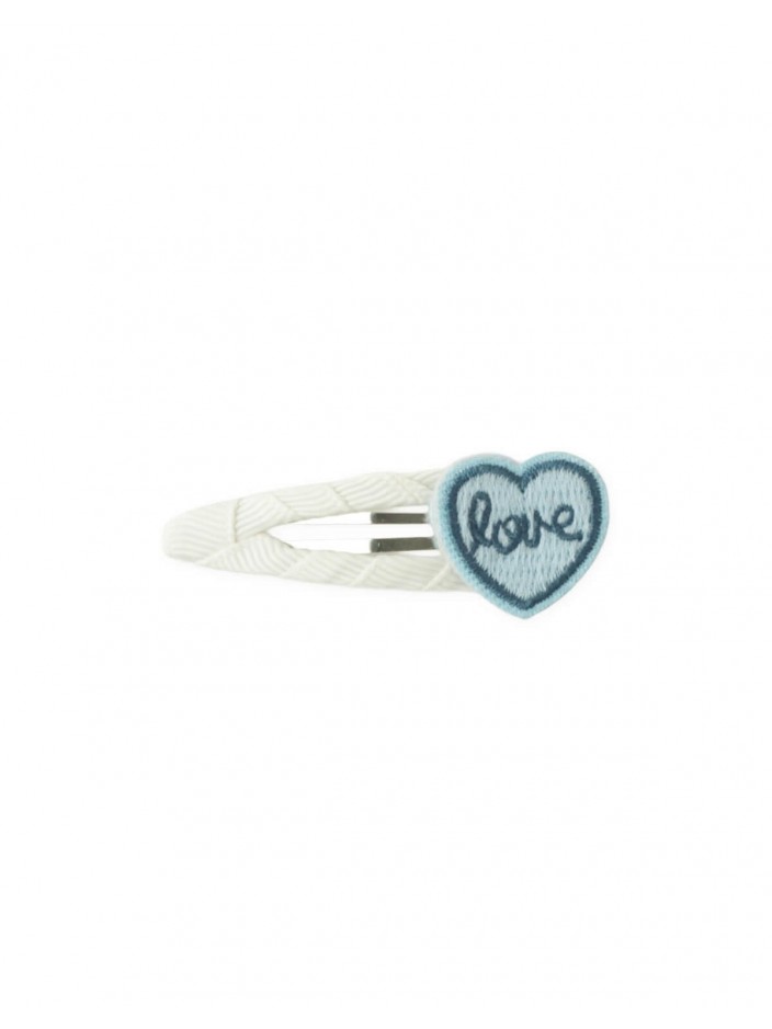 Celeste Blue and White Hair Clip Set