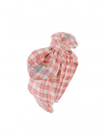 Bernice Checkered Embroidered Headband