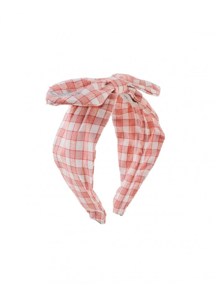 Bernice Checkered Embroidered Headband