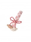 Elara Checkered Headband with Bow and Poodle Appliqués