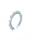 Liana Denim Headband with Scallop Embroidery
