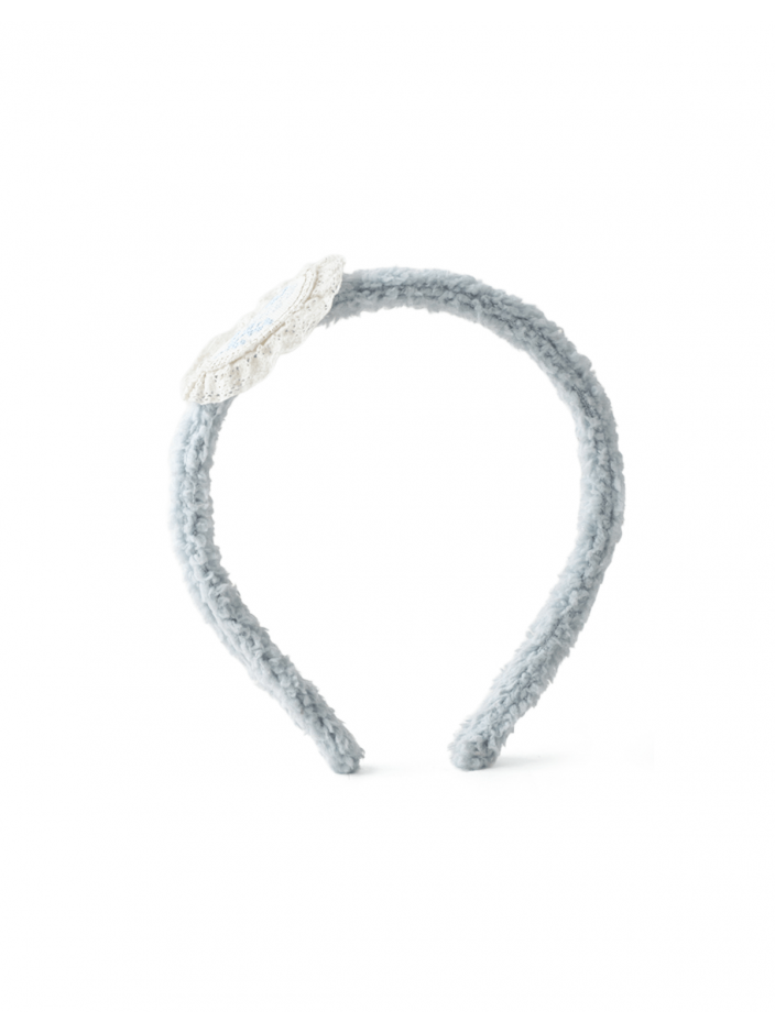 Maris Sherpa Headband with Patch Embroidery