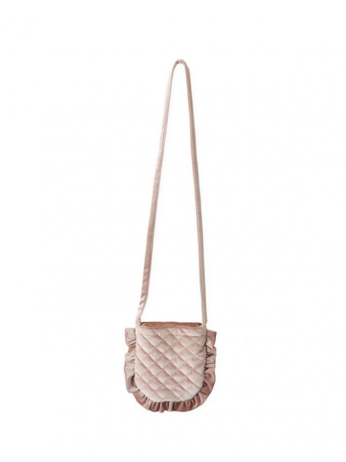 Cory Quilted Velvet Bag with Embroidery