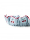 Lucca Ruffled Embroidered Turban with Picot Trim