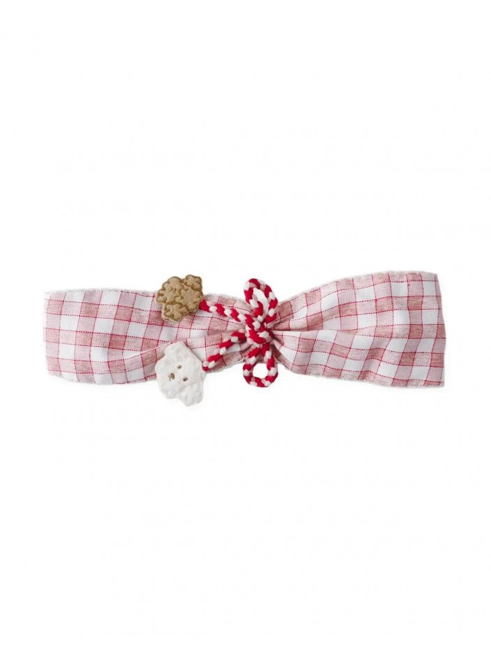 Malta Checkered Turban with Poodle Appliques