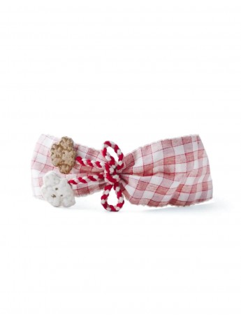 Malta Checkered Turban with Poodle Appliques