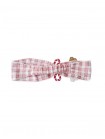 Malta Checkered Turban with Poodle Appliques