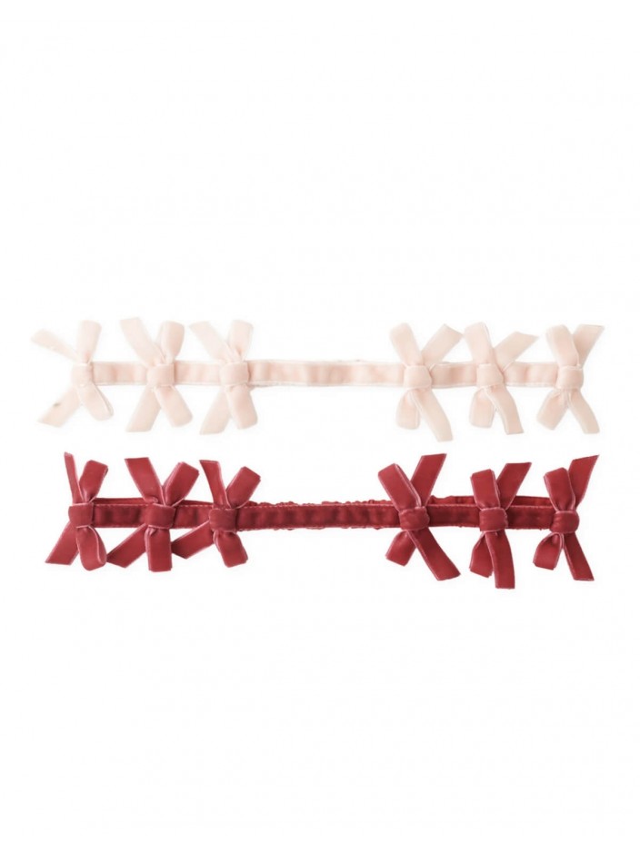 Delphy Velvet Bow Turban Set