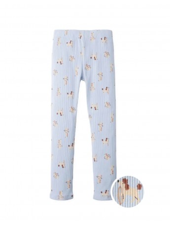 Ana Ribbed Leggings in Dog Print