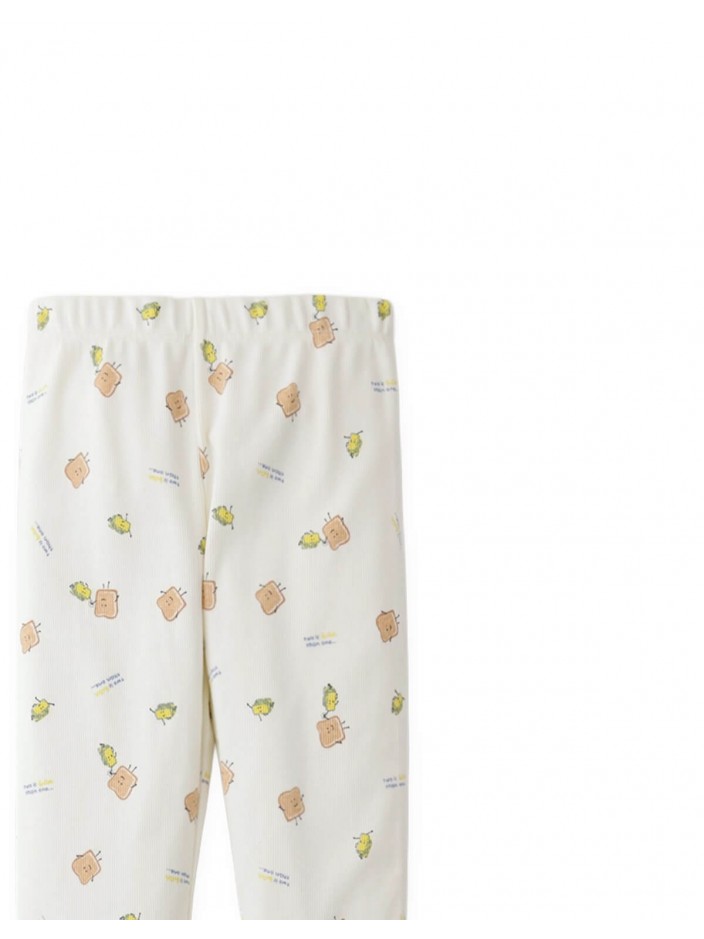 Ana Ribbed Leggings in Toast and Butter Print