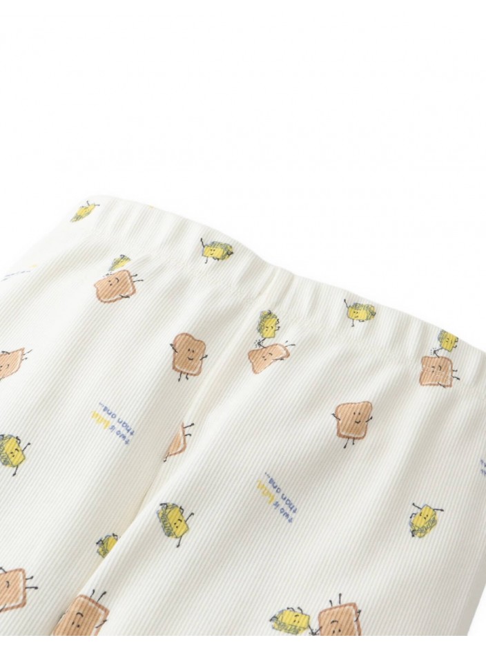 Ana Ribbed Leggings in Toast and Butter Print
