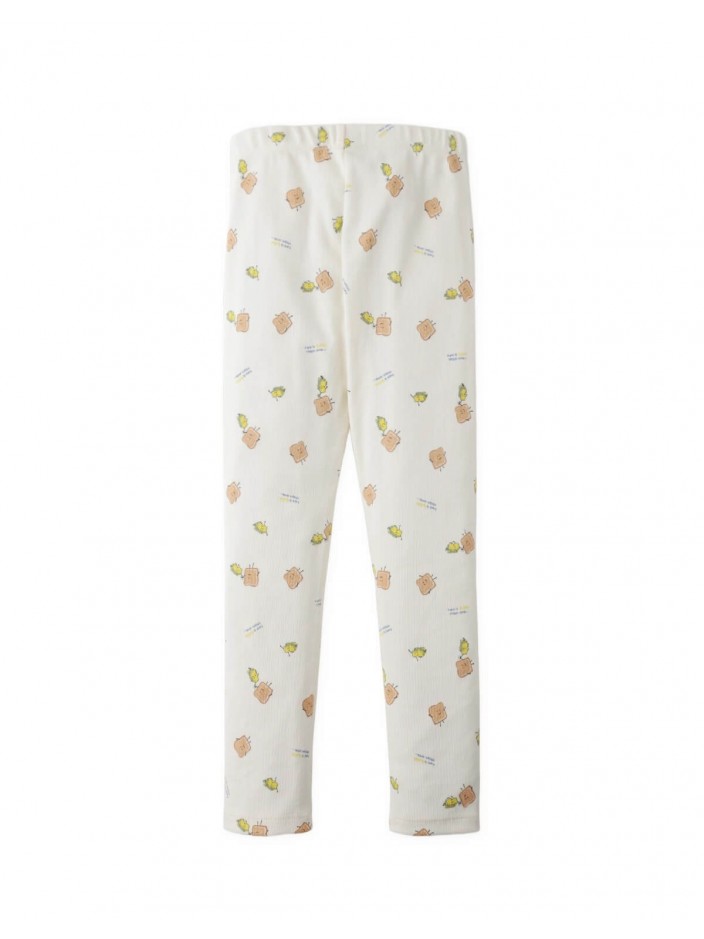Ana Ribbed Leggings in Toast and Butter Print