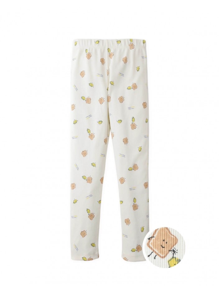 Ana Ribbed Leggings in Toast and Butter Print