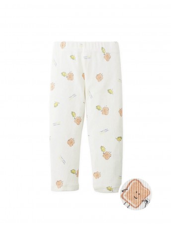 Baby Ana Ribbed Leggings in Toast and Butter Print
