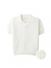 Steven Fine Cable Knit Open-Collar Polo