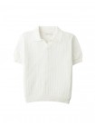 Steven Fine Cable Knit Open-Collar Polo
