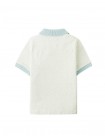 Kiyoto Ribbed Pointelle Knit Polo with Contrast Details
