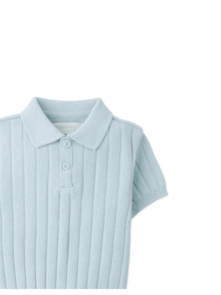 Baby David Wide Rib Knit Polo