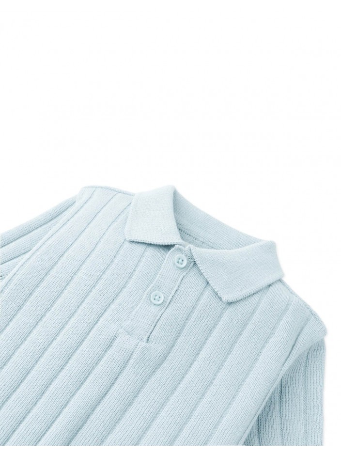 Baby David Wide Rib Knit Polo