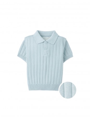 Baby David Wide Rib Knit Polo