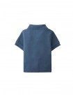 Baby Gino Piqué Striped Polo with Contrast Open Collar