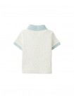 Baby Kiyoto Ribbed Pointelle Knit Polo with Contrast Details