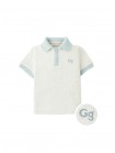Baby Kiyoto Ribbed Pointelle Knit Polo with Contrast Details