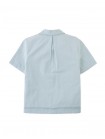 Kenji Panama Shirt with Patch Pocket and Embroidered Border
