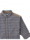 Zeno Checkered Woven Workshirt with Fine Corduroy Combination