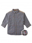 Zeno Checkered Woven Workshirt with Fine Corduroy Combination