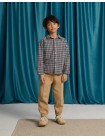 Zeno Checkered Woven Workshirt with Fine Corduroy Combination