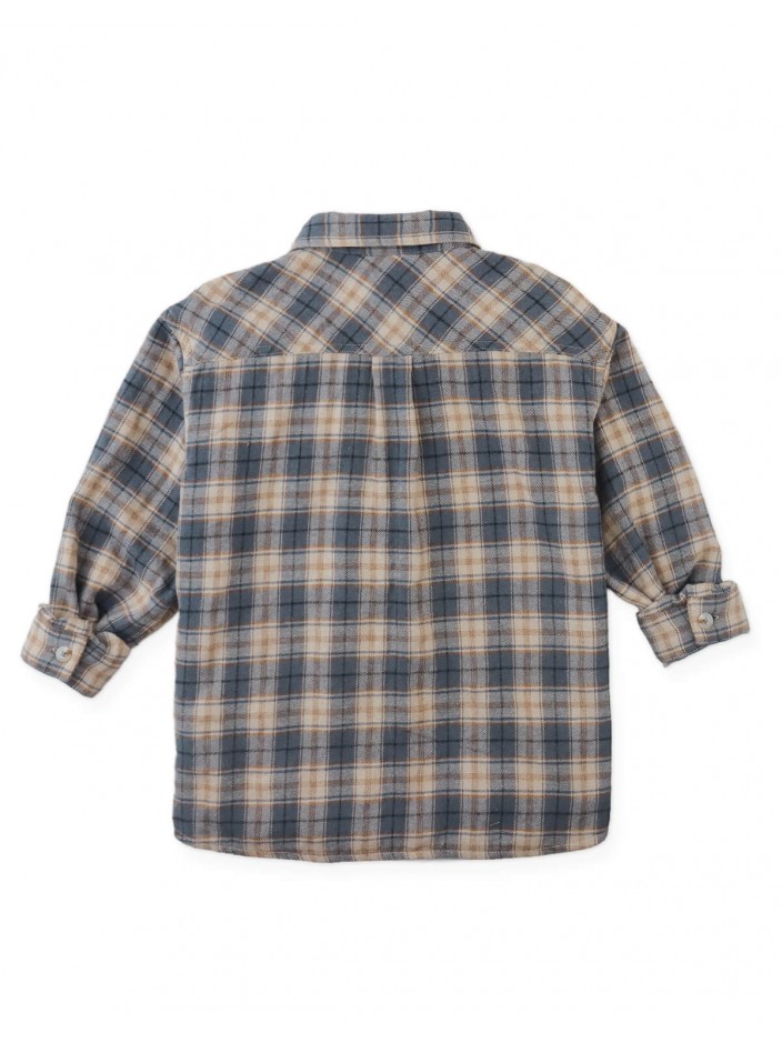 Benny Plaid Shirt with Corduroy Contrast Pocket