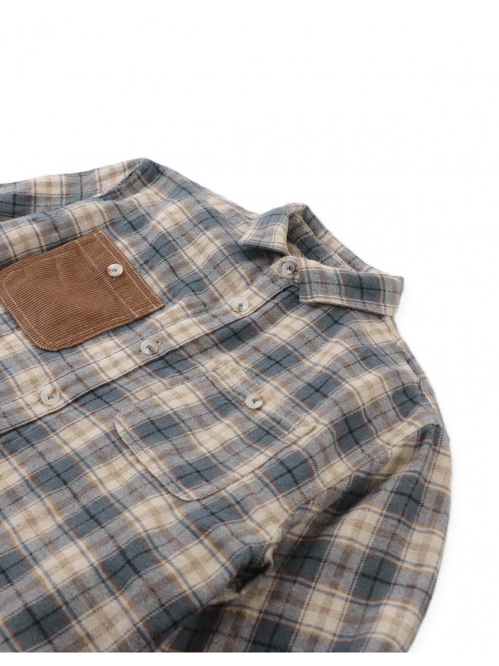 Benny Plaid Shirt with Corduroy Contrast Pocket